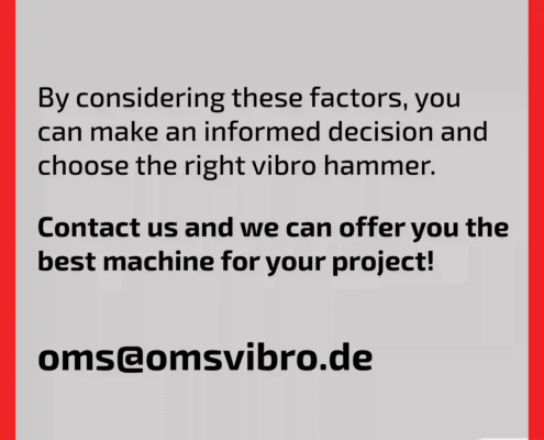 OMS Contact Information to Select Right Vibro Hammer