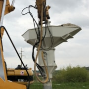 Excavator Mounted OMS Vibroflot Back View