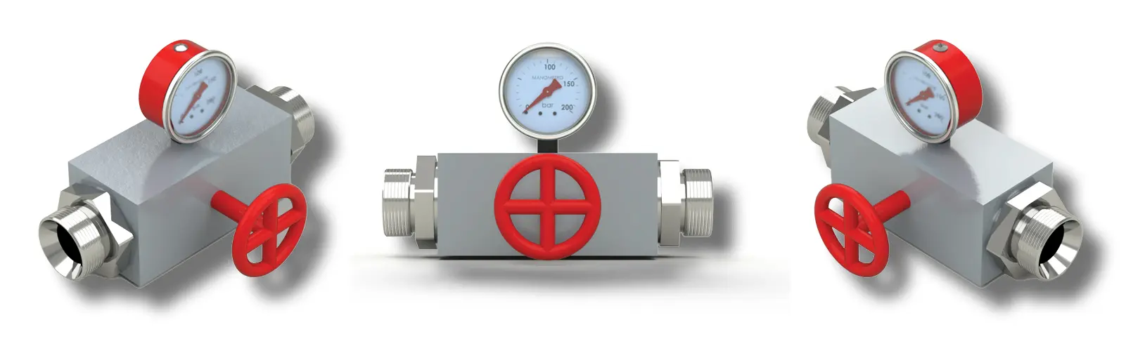 Front Left and Right View Of Flowmeter